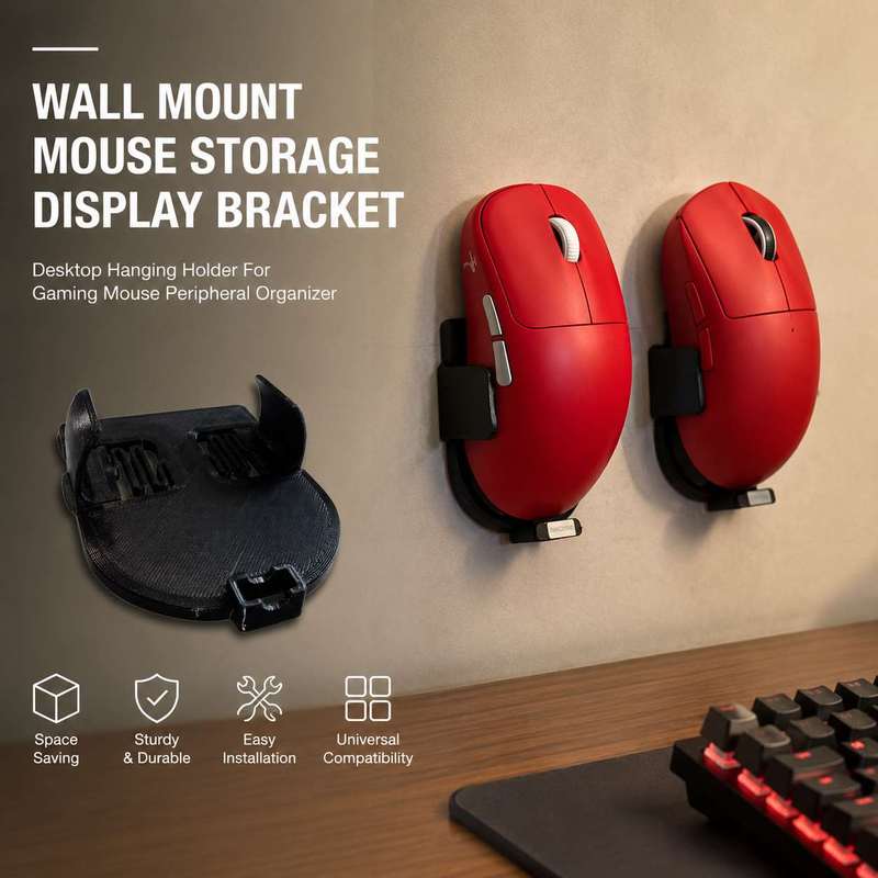 Gaming Accessories Wall Mount - Wall Mount Mouse Storage Display Bracket