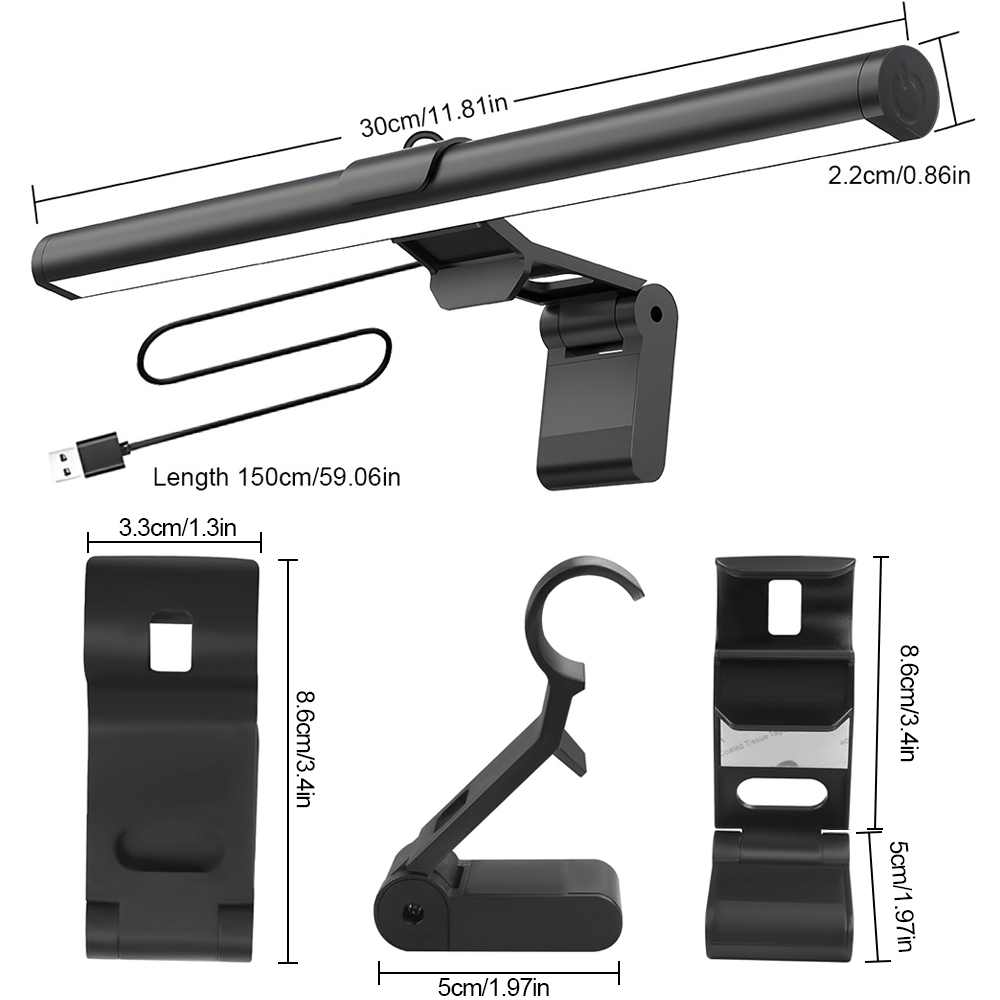 Gaming Accessories Wall Mount - Desktop PC Monitor Screen Hanging Light