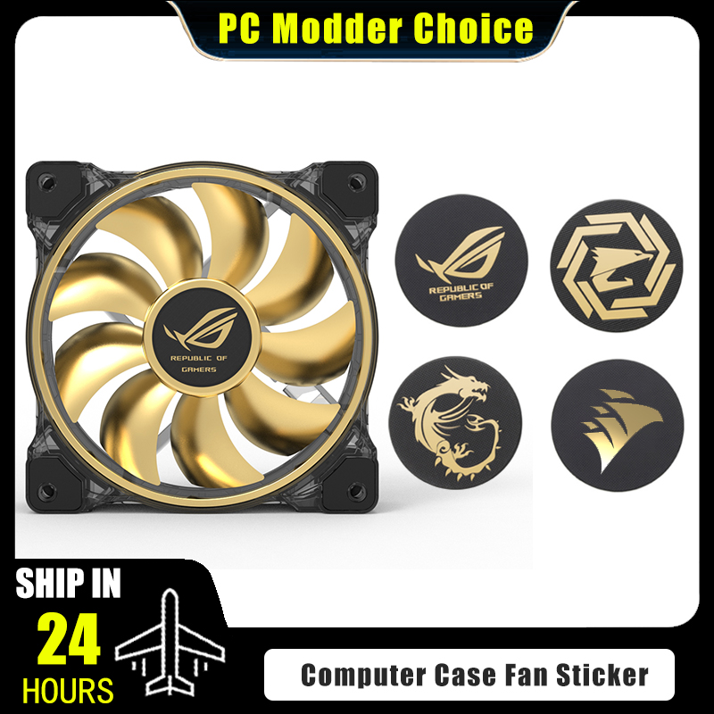 Gaming Accessories For Room - Computer Case Fan Logo Sticker, ROG