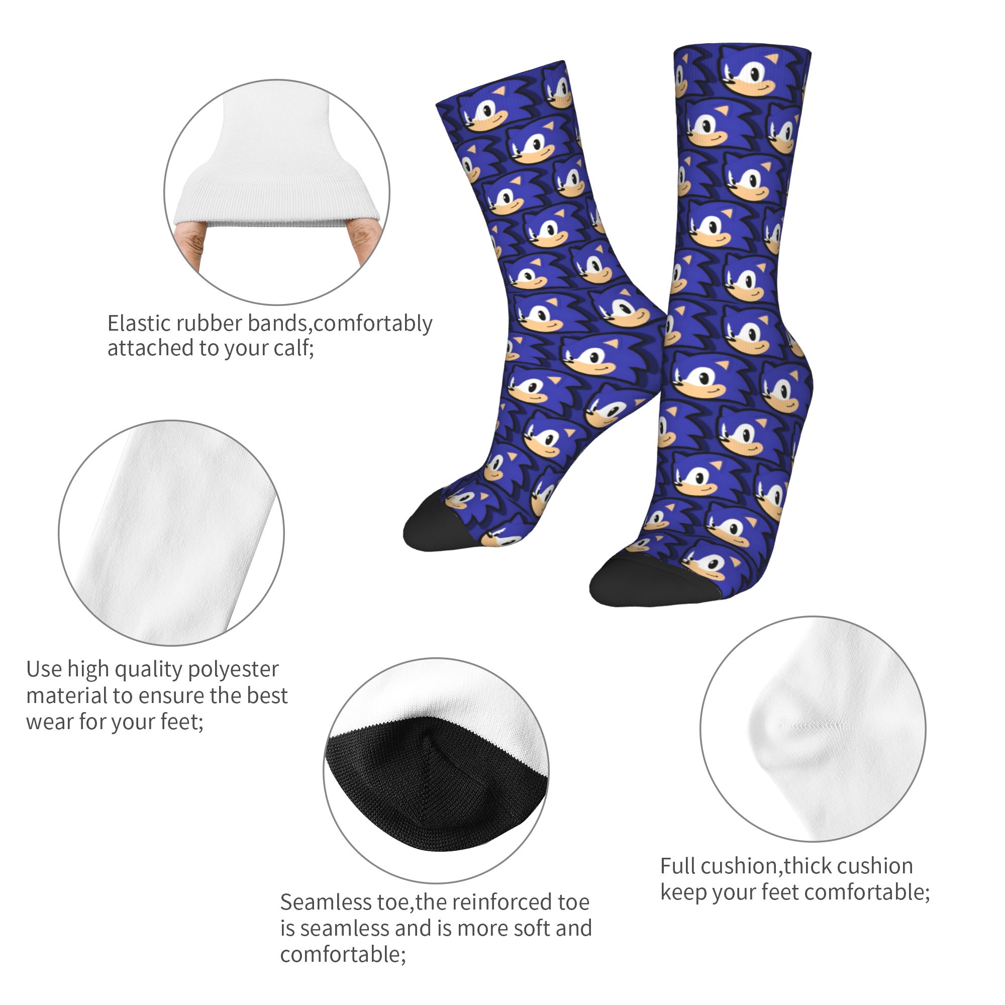 SONICED Socks Men Women Polyes - Youtube Gaming Accessories review and price