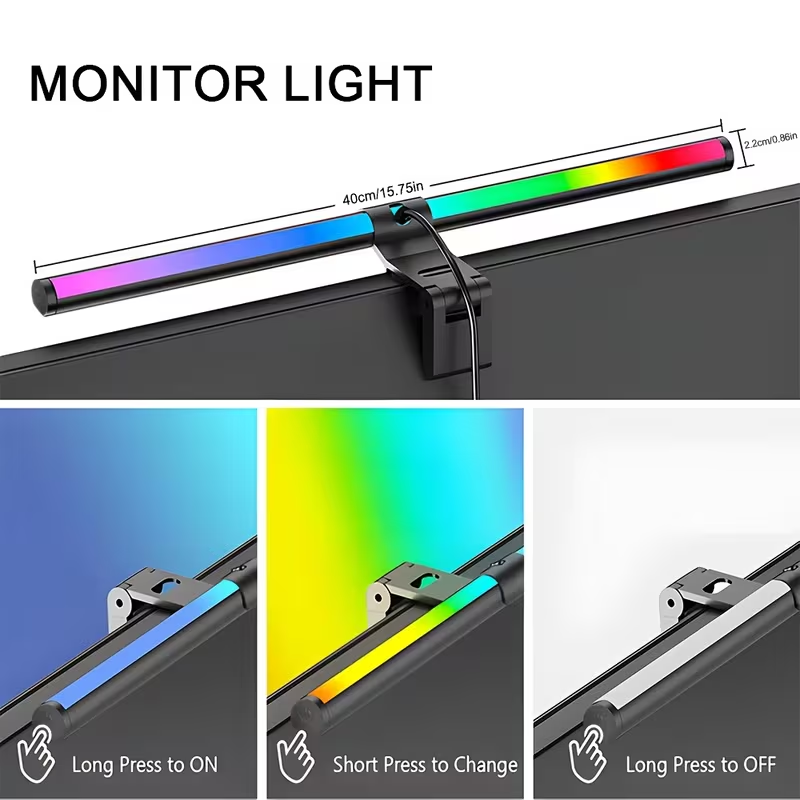 RGB LED Monitor Light Bar USB  - Gaming Accessories Wall Mount review and price